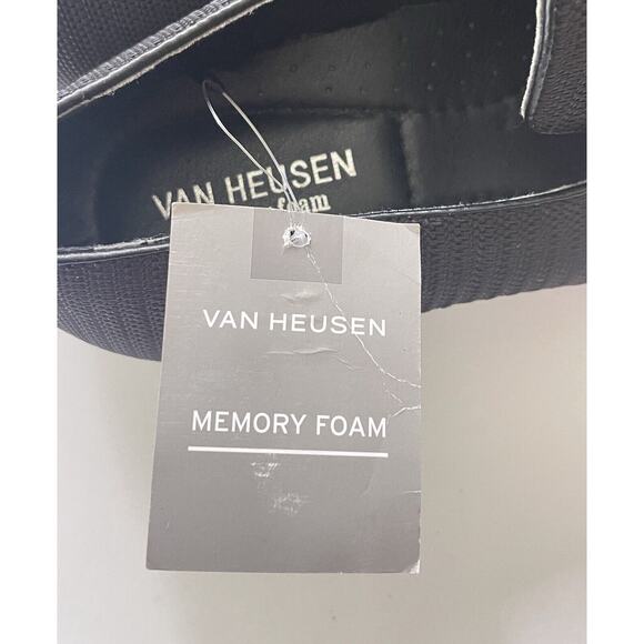 NEW Van Heusen Men's Plain Toe Tassel Slip-On Loafer Black Size 9M NWT - Picture 5 of 9